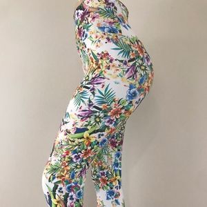 Brazilian Leggings- High Waist Leggings- Floral